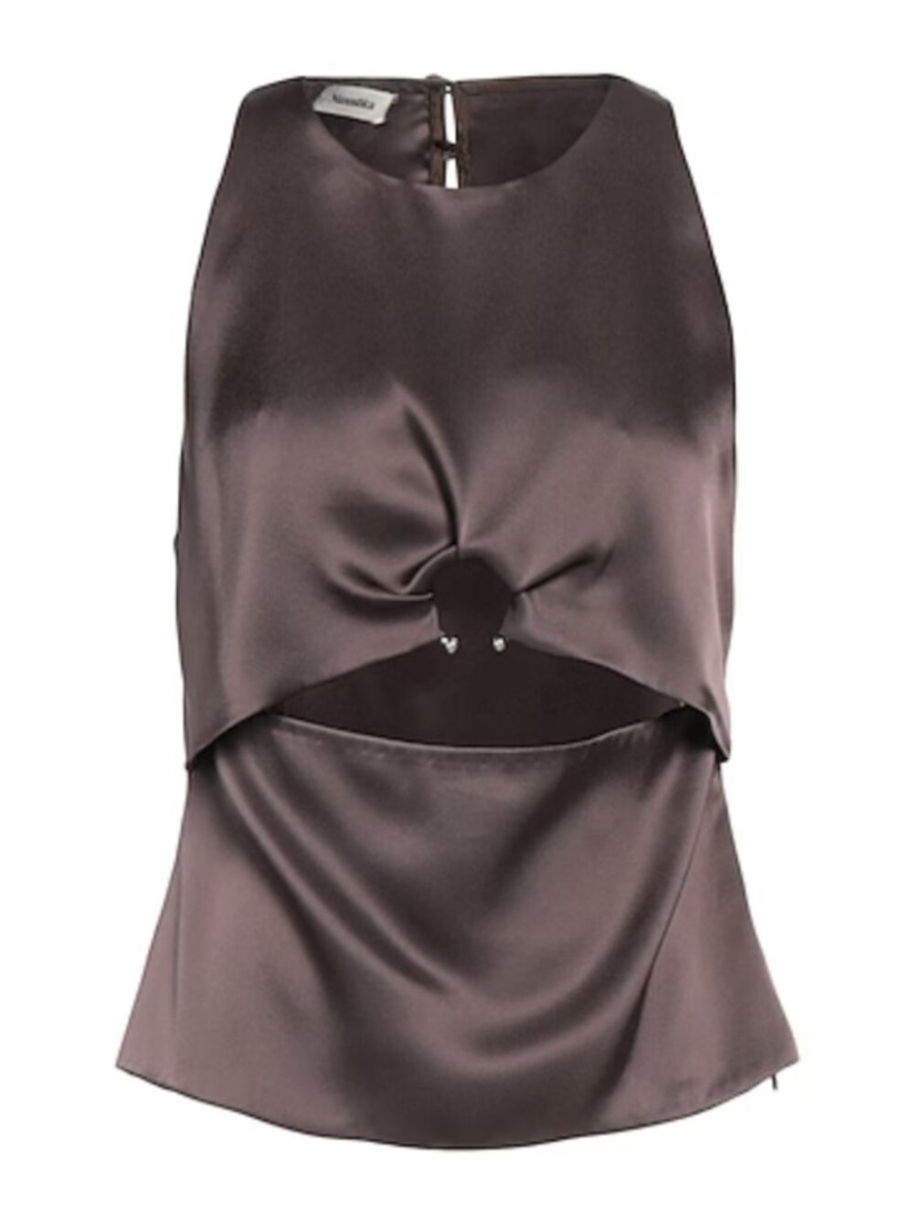 NANUSHKA Meryn Cut Out Satin Top